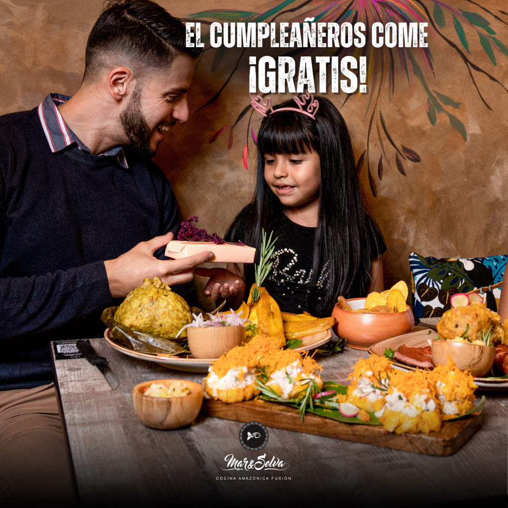 festejando cumpleaños en Mar y Selva